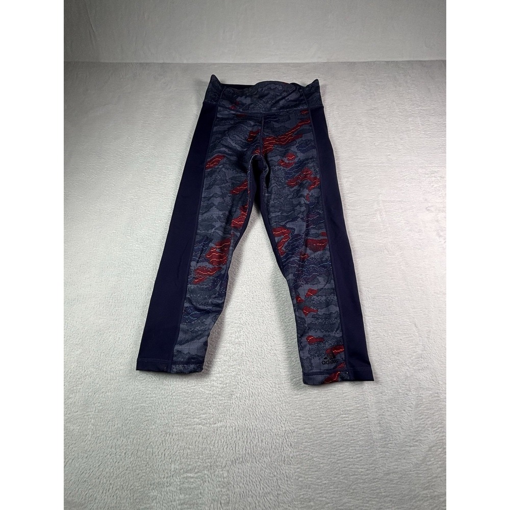 Adidas Womens S Black Climalite High Waist City Print Capri Leggings S10451